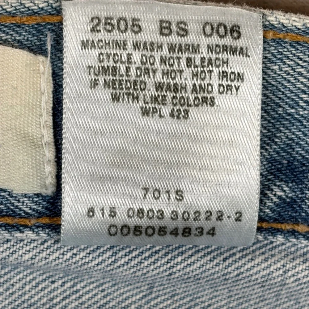 Levis 505 Regular Fit Jeans 32x30 Light Wash Blue Straight Leg Denim 005054834‎